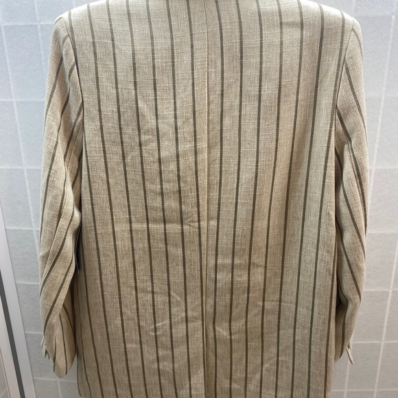 Oversized Blazer Claire Rose x NA-KD,Stripe / Beige - Picture 7 of 9
